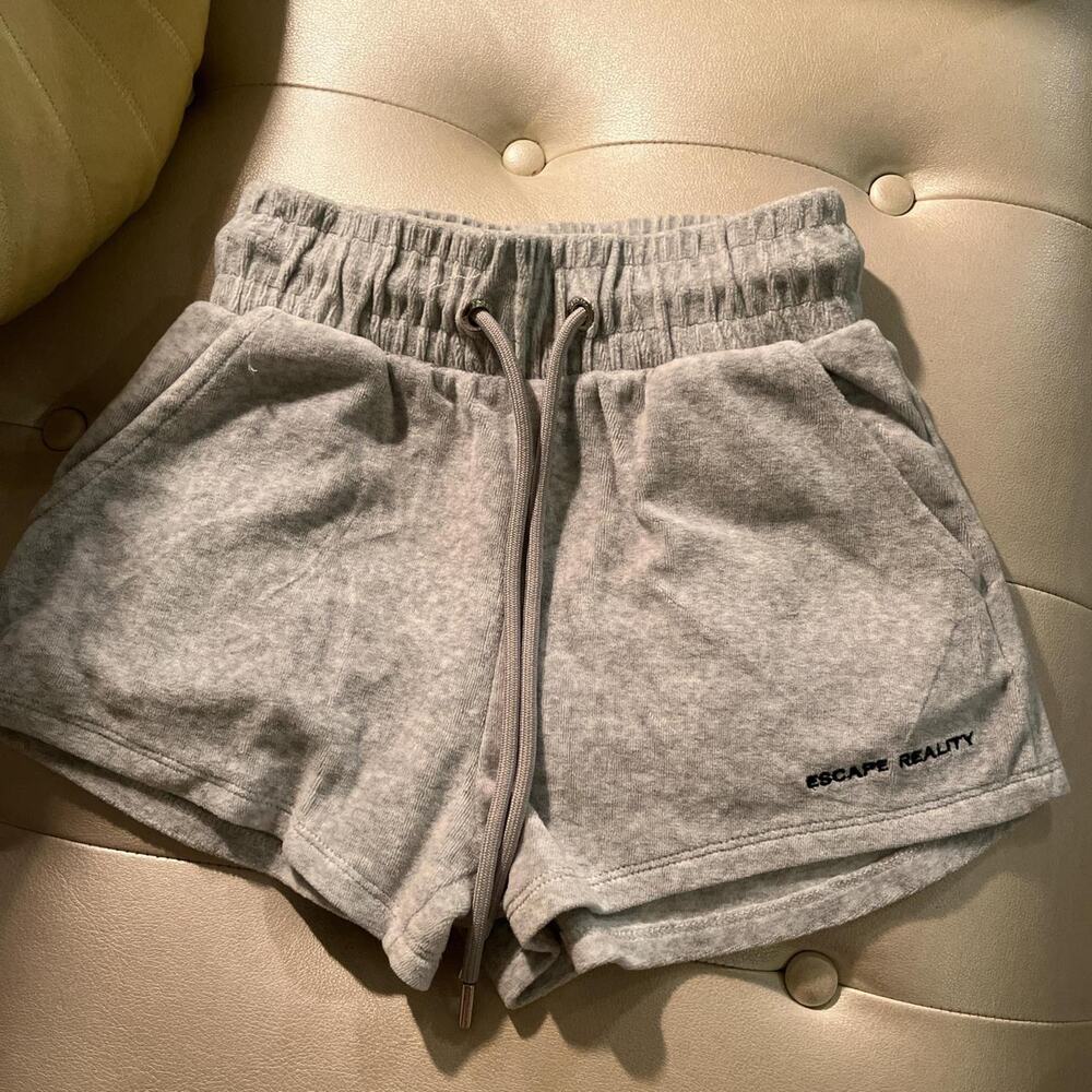 Bershka escape reality velvet shorts